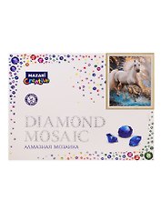 Алмазная мозаика Белый жеребец, 30*40 см.