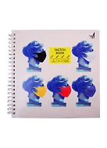 Скетчбук 190*190 40л "Масочный режим" белый офсет, 120г/м2, тв.обложка, евроспираль