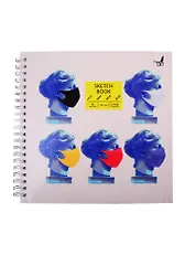 Скетчбук 190*190 40л "Масочный режим" белый офсет, 120г/м2, тв.обложка, евроспираль