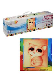 Картина стразами Милый котенок (АЖ-364) (581195) (25х30см) (Алмазная живопись) (коробка)