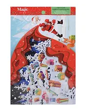 Адвент-календарь Подарок с окошками-сюрпризами (картон) (41,5х29,5) (90662)