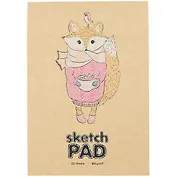 Скетчбук А4 32л "Давай дружить" белый офсет, 100г/м2, крафт обл., тверд. подложка, склейка