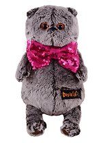 Игрушка мягкая Budi Basa, Басик в галстуке-бабочке в пайетках 19см Ks19-095
