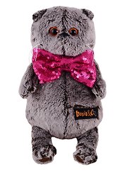 Игрушка мягкая Budi Basa, Басик в галстуке-бабочке в пайетках 19см Ks19-095