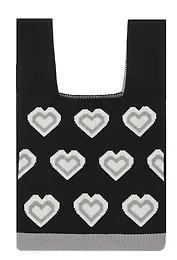 Сумочка вязаная Сердечки (текстиль) (20х33) (12-11515-B005)