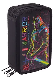 Пенал 3 отделения "Color Warrior" 19*11 см