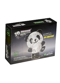 3D пазл «Панда» 53 со светом, Crystal Puzzle