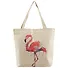 Сумка-шоппер на молнии Фламинго акварель (43х40) (текстиль) - 0