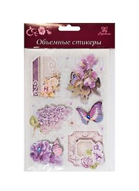 3D Стикеры для декупажа Цветы (DJS-603В) (Рукоделие) (упаковка) (3+)