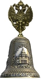 Колокольчик с фигуркой  "Орел.СПБ" цвет бронза