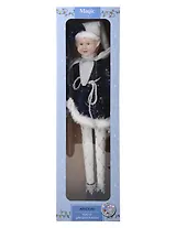 Кукла декоративная Арлекин (текстиль,керамика) (12x17x55) (92345)