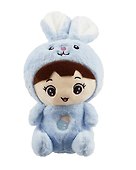 Мягкая игрушка Куколка в комбинезоне зайчика (30х12) - 0