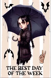 Блокнот А7 40 листов, клетка, "Вэнсдэй-2" скрепка