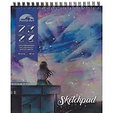 Скетчбук 168*195 30л "Романтика" белый офсет, 120г/м2, спираль, холодная фольга