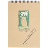 Скетчбук А4 40л "Медвежонок" белый офсет, 120г/м2, тв.обложка, спираль