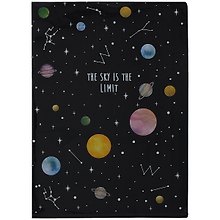 Папка -уголок «The sky is the limit» А4, черная, пластик 0.18 мм