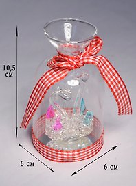 Бутылочка стекло Два лебедя (10,5 см) (742746)