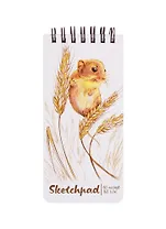 Скетчбук 105*220 80л "Мышонок" белый офсет, 160г/м2, тв.обложка, широкая евроспираль