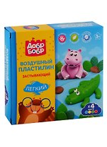 Воздушный пластилин ДобрБобр Застывающий (4 цв.) НВП04