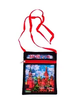 Сумка для документов Москва Коллаж Кремль-ХВБ 16х20 англ. (109-2-18-eng)