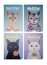 Тетрадь в линейку Languo, Meow, B5, 40 листов, в ассортименте