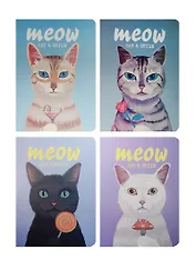 Тетрадь в линейку Languo, Meow, B5, 40 листов, в ассортименте