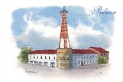 Открытка Ярославская Рыбинск Пожарная каланча