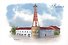 Открытка Ярославская Рыбинск Пожарная каланча - 0