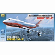 Сборная модель ЗВЕЗДА,Самолет Боинг 747-8" 7010"