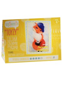 Набор Toyzy Лисичка-модница (TZ-P030) (А4) (Техника Картина шерстью) (7+) (MySweeBe) (Hand made) (Сделай своими руками)