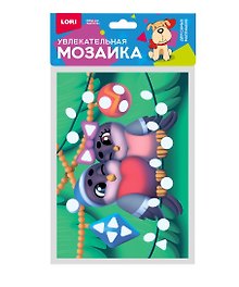 Набор для творчества LORI. Увлекательная мозаика (металлизированная) малый набор "Снегири"