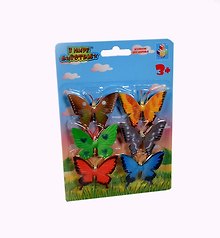 Набор 1toy В мире животных Бабочки (Т53845) (6 шт) (18,4х12,7х2,5см) (блистер)