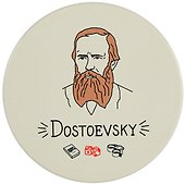 Подставка под кружку My favorite writer Достоевский (керамика) (11 см) (ПВХ бокс) (12-07671-N1) - 0