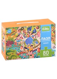 Пазл «Зоопарк» 80 элементов, на внимательность, El’Basco Kids