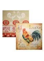 Набор салфеток для декупажа Королевский петух (13307115/13308180) (2шт) (упаковка) (Froggy Art)