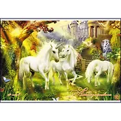 Альбом для рисования 40л А4 "Чудесные единороги" мел.картон, металлик, глян.лак, Unnika