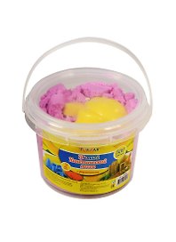 Кинетический песок цветной с формочками Kids creative, 2 формочки, 500г, ведерко Tz 3528
