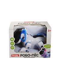 Игрушка Робо-пес (MAC0303-009) (19см) (многофункц./свет/звук/на бат.) (Mioshi active) (сине-белый) (3+) (упаковка)