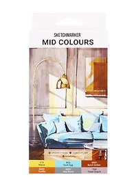 Маркеры 06цв "Midcolor" карт.кор., Sketchmarker