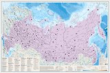 Физическая карта. Россия. Скретч-карта А1