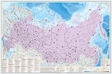 Физическая карта. Россия. Скретч-карта А1