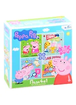 Пазл Свинка Пеппа. Пеппа и спорт Набор.4в1.4-6-9-12эл..05841