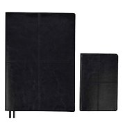 Ежедневник недат. А5+ 160л 175*245 "Сариф" черный + обложка на паспорт, мягк.переплет, блинтовое тиснение, офсет, ляссе, подар. упаковка