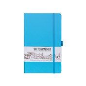 Скетчбук 13*21 80л "Sketchmarker" синий неон, 140г/м2, слоновая кость, тв.обл.