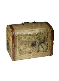 Шкатулка-сундучок дерево Карта (22х11х17,5см) (39840)