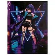 Холст с красками по номерам "Девушка в неоне", 30 х 40 см