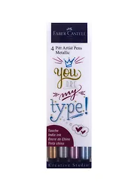Набор капиллярных ручек "Pitt Artist Pen Metallic" ассорти,4шт.,1,5мм