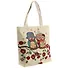 Сумка-шоппер на молнии Две совы на ветке с цветами (40х40) (текстиль) - 1