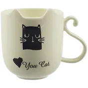 Кружка с ушками Котик с хвостиком (керамика) (350мл) (12-07501-A-C)