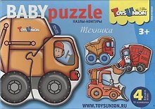 Пазлы-контуры ToysUnion Техника 4 пазла, 10эл. 00-602